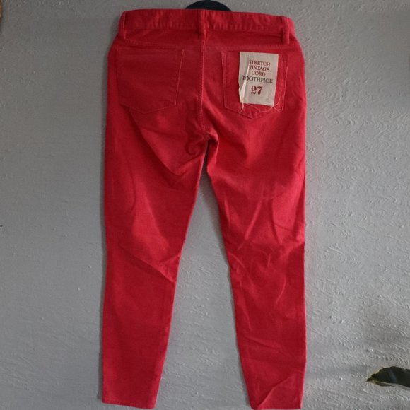 NWT JCrew Pink Corduroy Pants - Size 27 - Picture 5 of 10